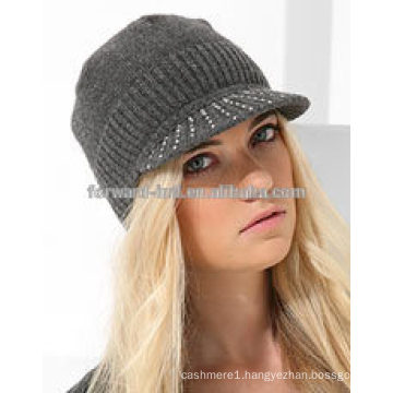 Fashion Winter Knitted Wool Hat With Cable Style For Men/Women